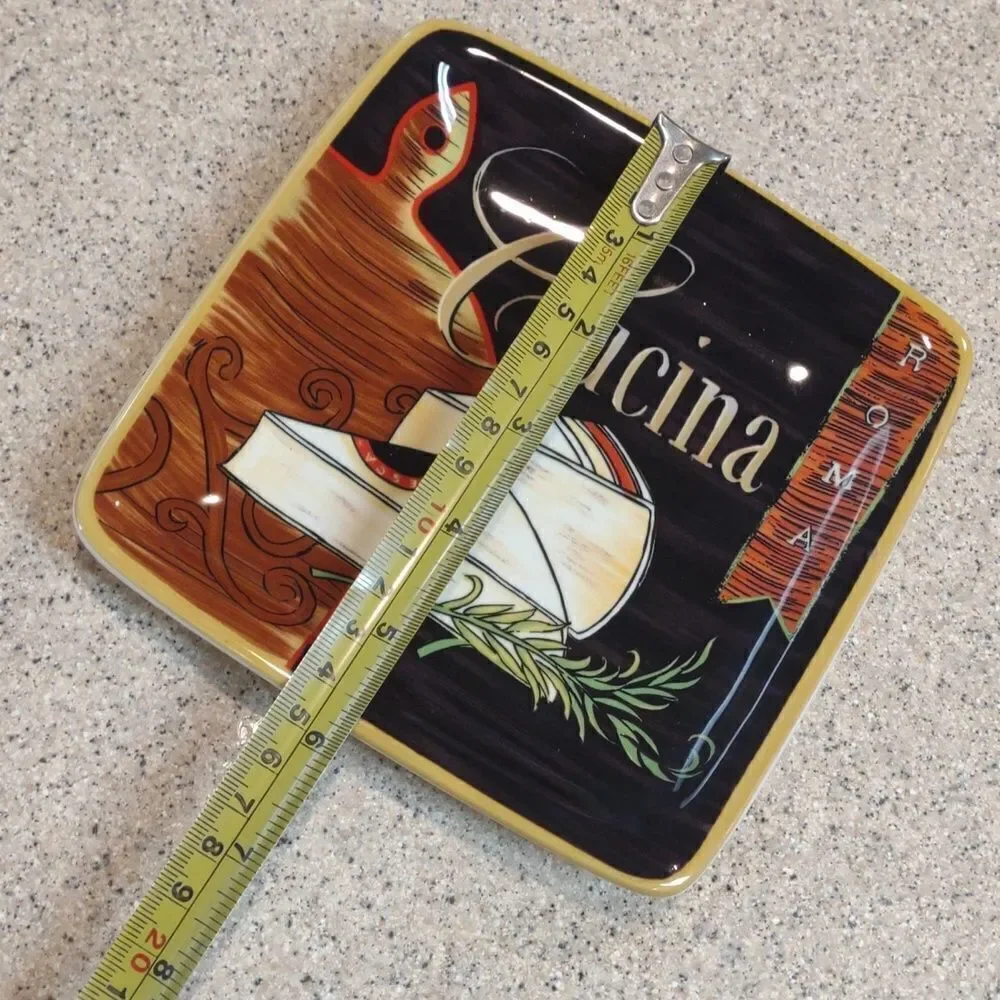👍 Pier 1 Italian Flair Cucina small dish and Larger Chianti plate. C2